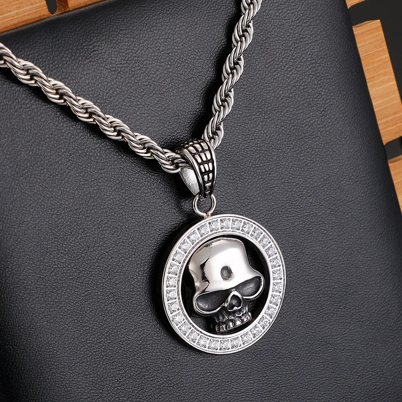 

Stainless Steel skull Pendant Retro Punk Titanium Steel Pendant Pendant Personality Jewelry