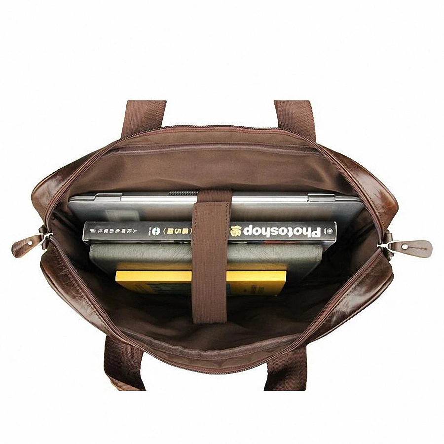 Винтажный Мужской портфель, сумка 15,6 дюймов для ноутбука, деловая сумка из натуральной кожи, портфель, мужской портфель для ноутбука, Офисная сумка, LI-1365