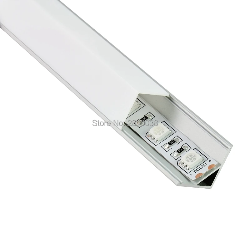 500X2 м наборы/Лот 16x16 мм L профиль светодиодный кухонный светильник и 90 Угол алюминиевый светодиодный корпус каналы для шкафа светильник s