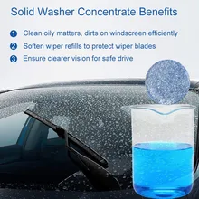 1 шт. автомобильный твердый ароматизатор, твердая шайба, концентрат, делая жидкость для стеклоомывателя, экран тряпка для чистки жидкости# YL6