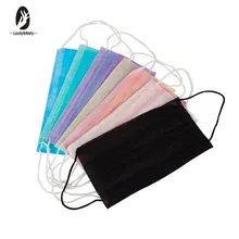 Ladymisty 20 шт./упак. черный Ветрозащитная маска одноразовые Анти-пыль нос Уход за лицом для наращивания ресниц из нетканого материала Тканевые Маски