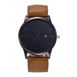 Reloj 2018 Мода Большой циферблат Военная Кварцевые Для мужчин часы кожаные спортивные часы Высокое качество часы наручные часы Relogio Masculino