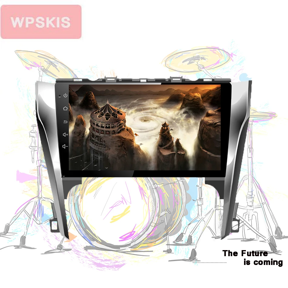 Best Octa Core Android 9.0 Car video dvd player for Toyota Camry 2012 2013 built-in 3/4g wifi bluetooth gps monitor steer wheel dab+ 3