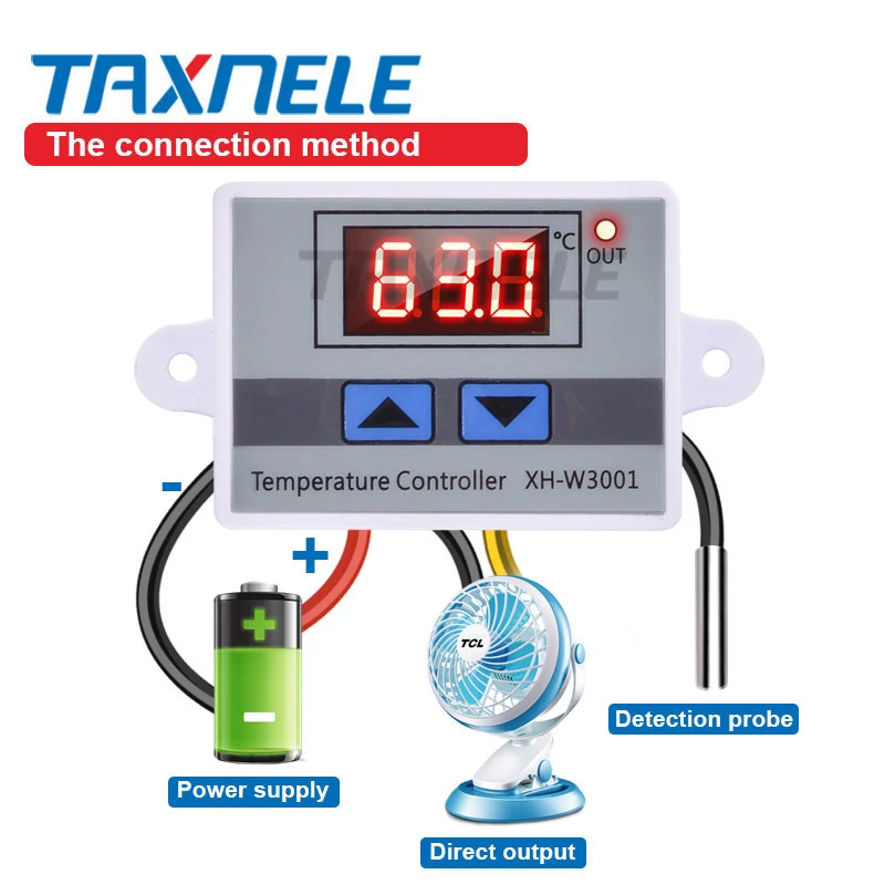 Bonarty 12V Digital XHW3001 Temperature Controller Thermostat 10A with Probe Bonarty 12V Digital XHW3001 Temperature Controller Thermostat 10A with Probe