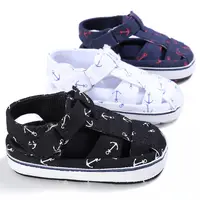 2024 Brand New Newborn Infant Baby Girls Boys Summer Casual Sandal Shoes 2 Style Cotton Print Cool Soft Baby Shoes 0-18M 2