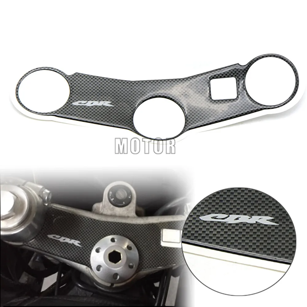 

Motorcycle Carbon Fiber Oil Tank Protection Plate Pad Steering Bracket Cover Decal Sticker For Honda CBR600 2005 2006 CBR 600