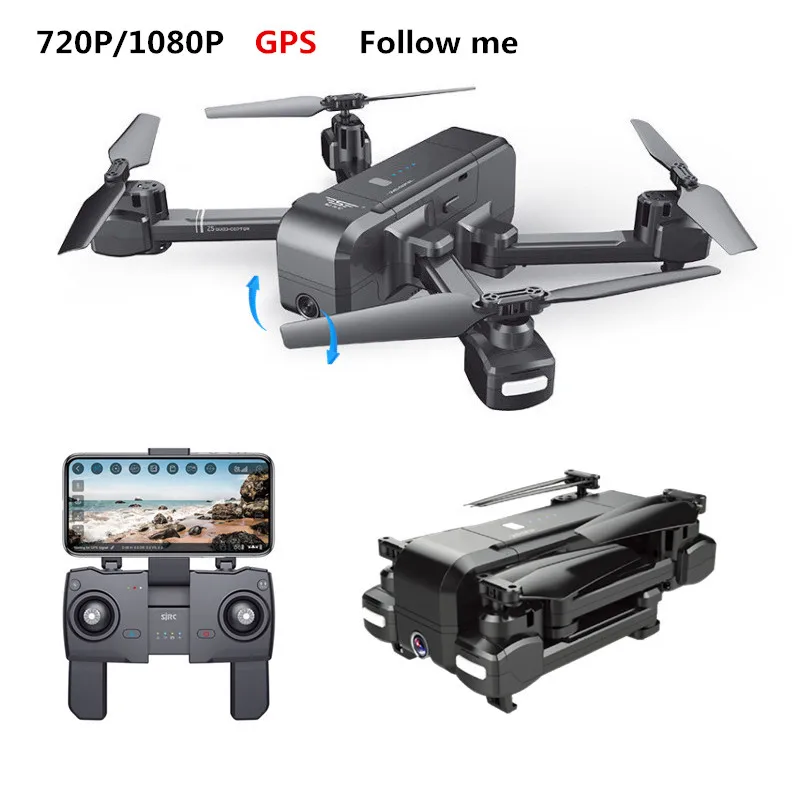 SJRC Z5 Квадрокоптер GPS Радиоуправляемый Дрон с WIFI FPV 720P/1080P камера в сложенном виде