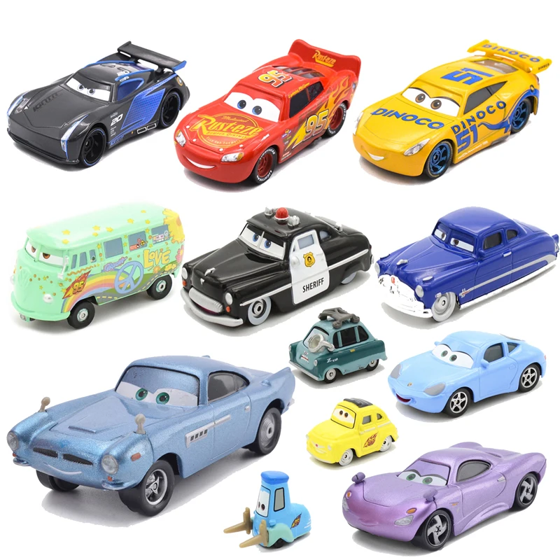 Все стили 1:55 Автомобили disney Pixar 2 3 литые под давлением металлические игрушечные транспортные средства Молния Маккуин DocHudson Finn McMissile автомобиль игрушки подарок для мальчика