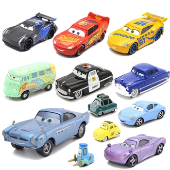 Wszystkie style 1 55 samochody disney pixar 2 3 odlewany metal pojazdy zabawkowe zygzak mcqueen DocHudson Finn McMissile samochody zabawkowe chłopiec prezent tanie i dobre opinie Samochód 3 lat CARS 2 3 Inne Certyfikat Diecast