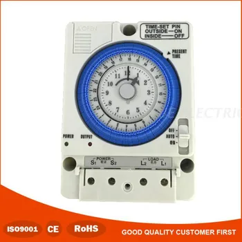 

Din Mount 24H 100 to 240VAC 24 Hours Timer Switch Analog Time Control Switch Mechanical Time Controller TB35N SUL181d