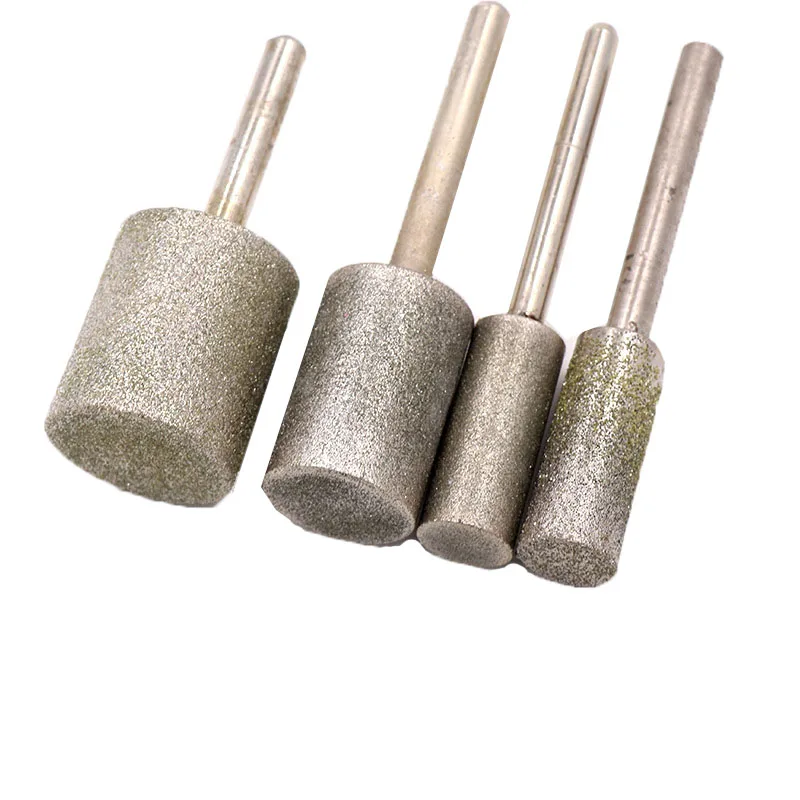 UAN 6mm shank cylindrical diamond grinding head peeled jade carving