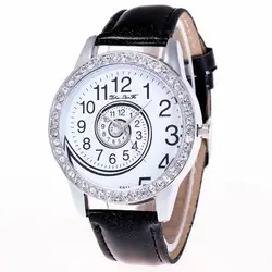 F-611-S горный хрусталь украшения Женская одежда часы Мода кожаный ремешок женские кварцевые часы Sweety подарок Relogio Feminino 2018