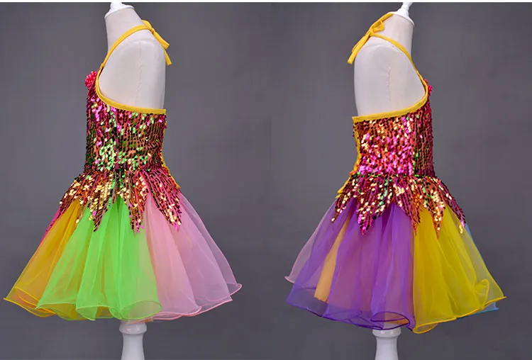 Балетное платье для девочек; детские танцевальные костюмы с блестками для девочек; балетная пачка для девочек; танцевальная одежда для сцены