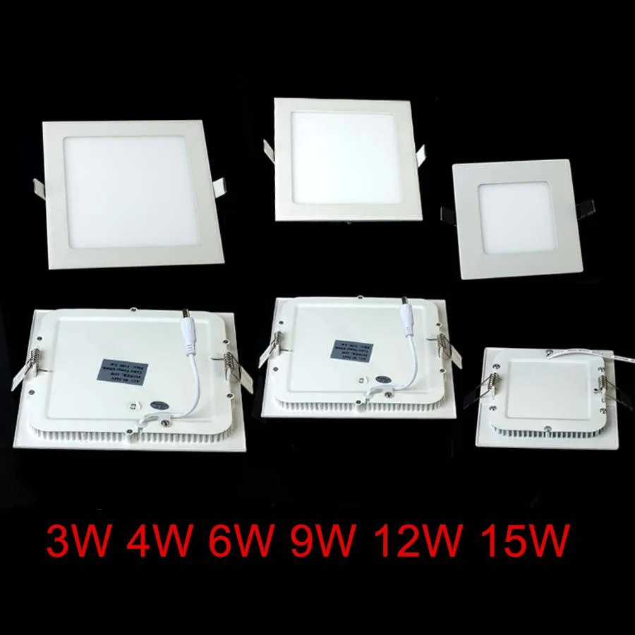 

Dimmable LED Ceiling led downlight square panel light 3w 4w 6w 9w 12w 15w 25w ceiling recessed lamp warm/natural/cool white