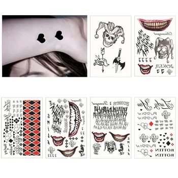 

Active Fake Tattoo Temporary Tatoos Halloween Series Tattoo Sticker Personality Show For Festival Party Body Art Unisex