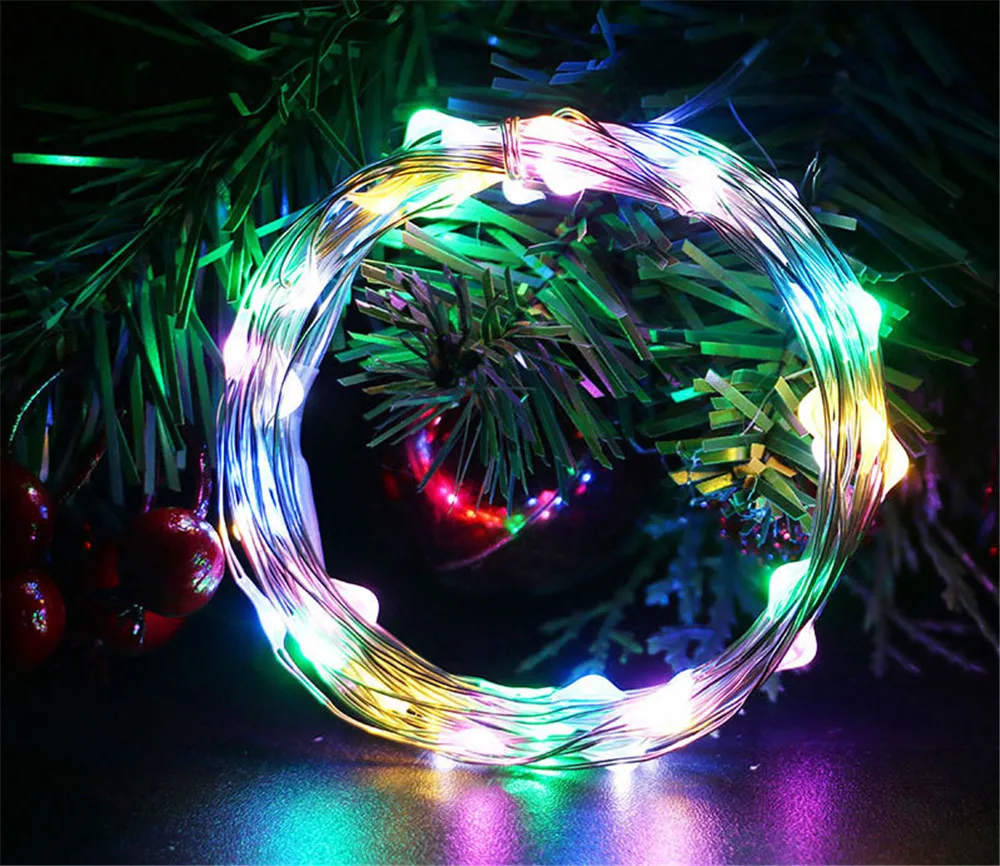 Guirnalda de navidad luces led de Año Nuevo hadas cuento USB siempre la iluminación al aire libre RGB blanco luz 5 m 10 M