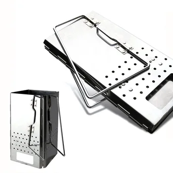 

Outdoor Bbq Grill Thick Stainless Steel Folding Point Charcoal Stove Portable Barbecue Heater