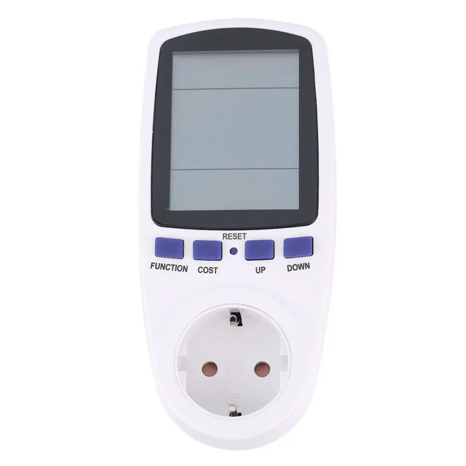 

EU Plug LCD Energy Meter Voltage Wattage Current Monitor Watt Checker Saving Power Electricity Socket Analyzer Electronic Switch