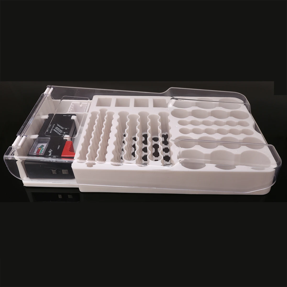 1pc Battery Storage Clear Plastic Cover Batteries Organizer Case With Clear Cover Removable Tester Mayitr
