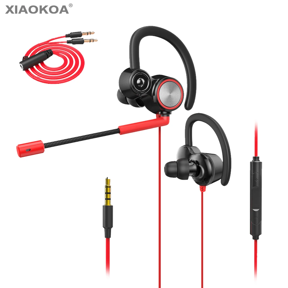 

Headphone with microphone Game mic Earphone Adjustable Wired headset for Computer cellphone games dedicated earphone XIAOKOA