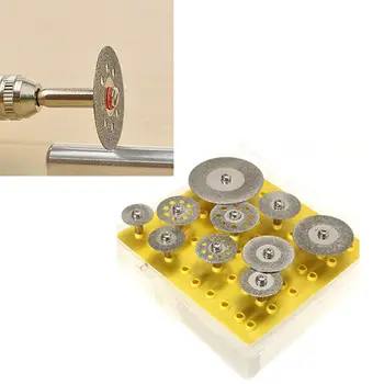 

10 Pieces Diamond Cutter Cutting Discs Cut-off Wheel Set Rotary Tool Accessories Set Box Abrasive Tools