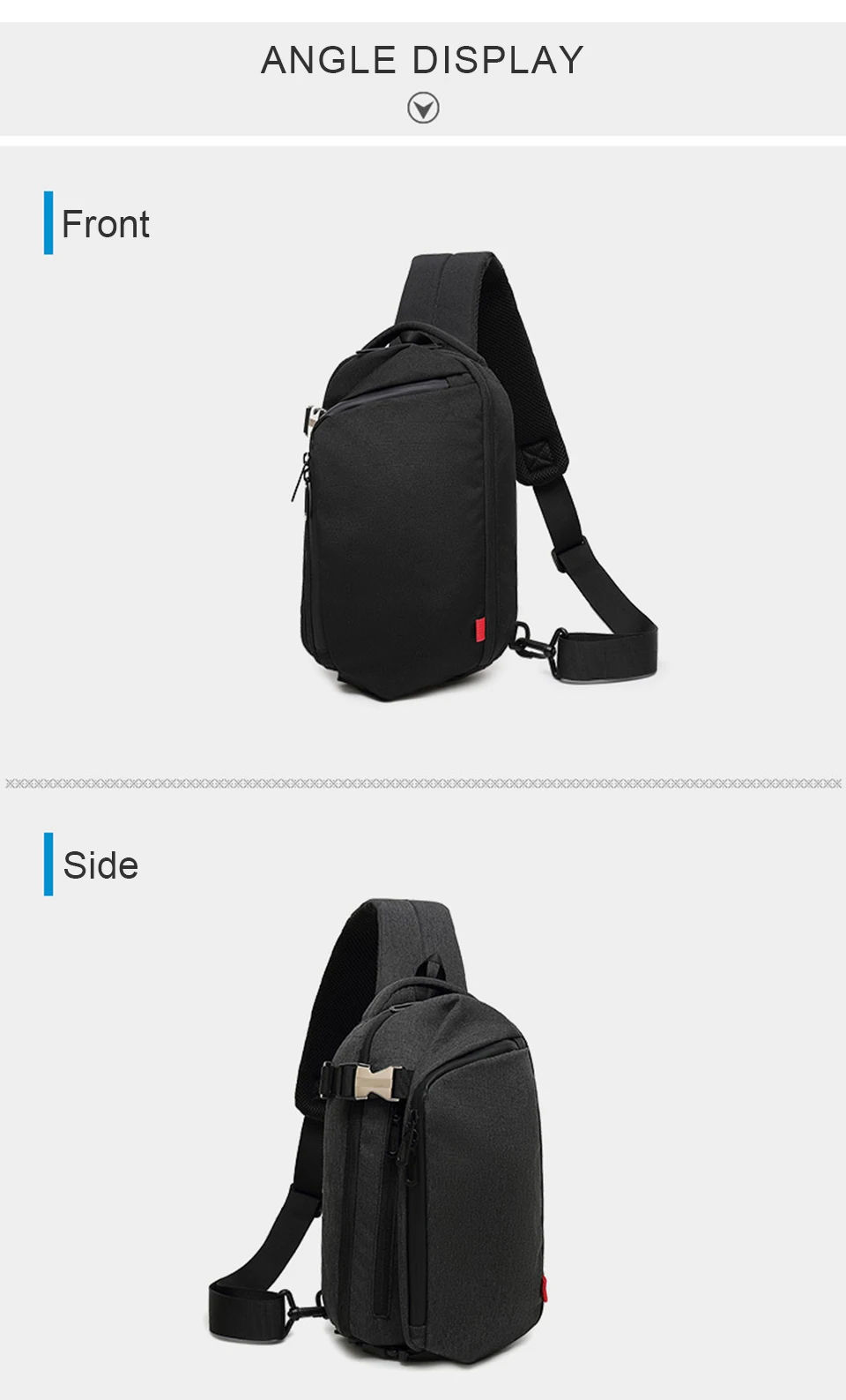 Men Shoulder Bag Male Chest Bags Crossbody Messenger Bag Pack Waterproof Bolso Cross Body Business Travel Women Mens Fanny Packs (9)