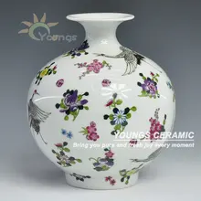 Специальная Настольная Ваза китайская керамическая фарфоровая светящаяся ваза с Журавлями