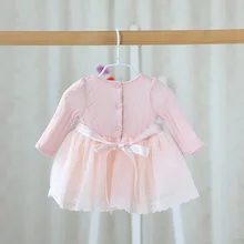 EMS/ DHL free shipping 2016 New Autumn Children’s Clothing children’s Girls Long sleeved Baby sweater Lace Princess Dress