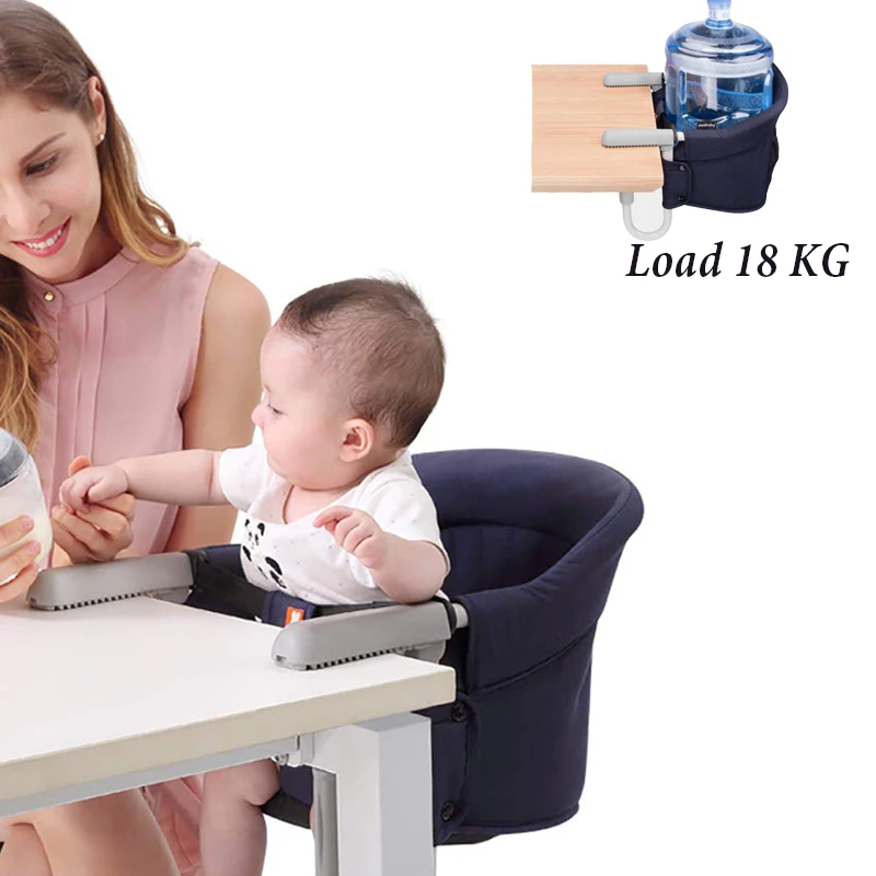 

Portable Baby Feeding Highchair Safety Belt Harness Foldable Infant Table Chair Seat Booster Cushion Mat Washable Hook-on Chair