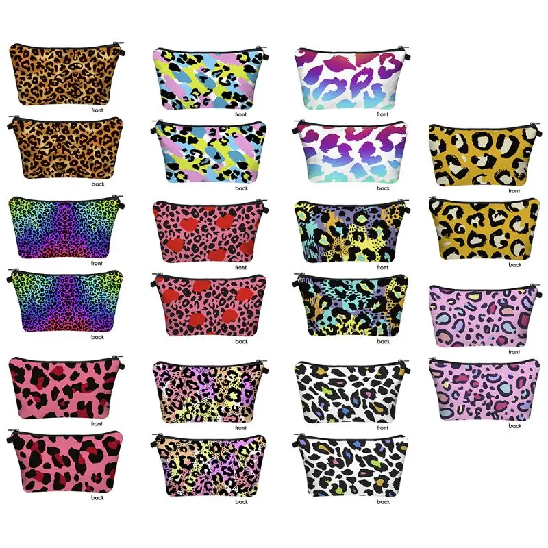 

Fashion Women Makeup Bag Toiletry Pouch Waterproof Lady Cosmetic Bag with Leopard Patterns Multifunction Wash Storage Handbag