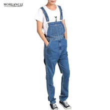 Мужской джинсовый комбинезон с карманами размеры 28 46|jeans plus|denim bib