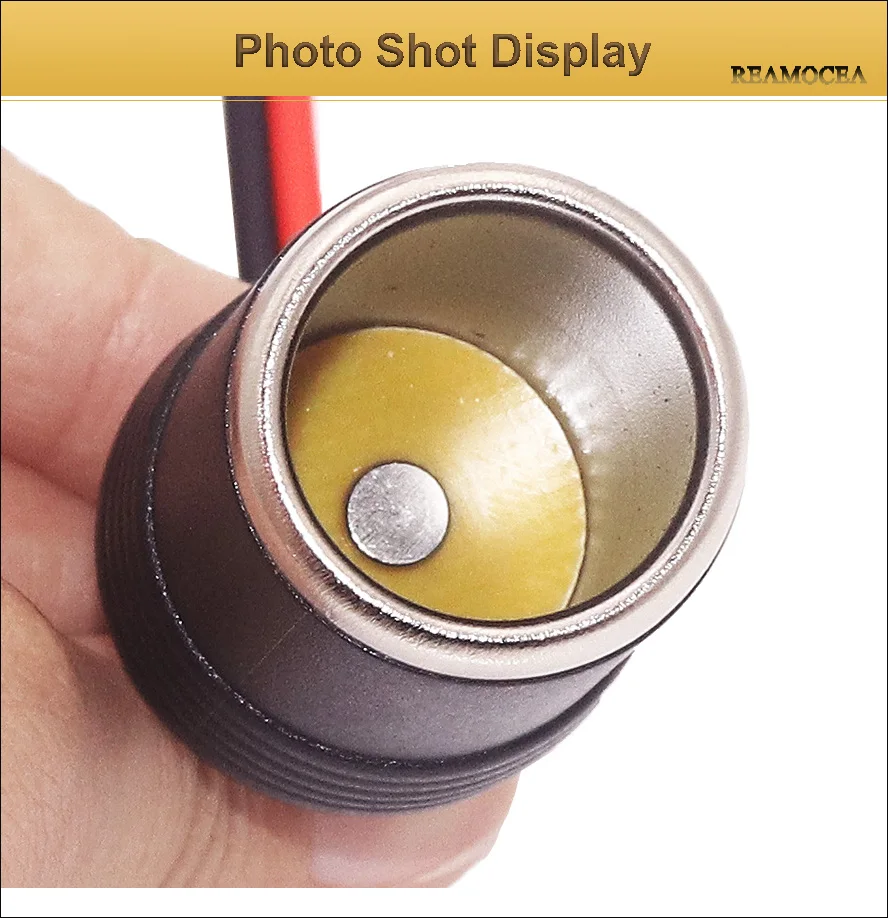 Reamocea 1Pc 12V24V DC 10A Max 120W Car Cigarette Lighter Charger Cable Female Socket Plug Connector Adapter Cable Accessories (7)
