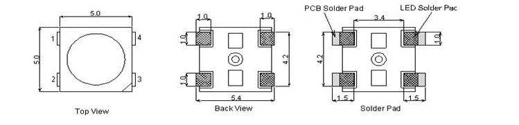 5000 шт. WS2812B(4Pin) светодиодный чип WS2812 индивидуально адресуемый с WS2811 IC встроенный 5050SMD черная версия DC5V