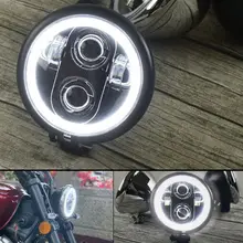 Круглый 5,75 дюймов Универсальный винтажный мотоцикл кафе фара головного света для гоночного мотоцикла мотоцикл передний светильник дальний светильник на заказ светодиодный светильник на голову