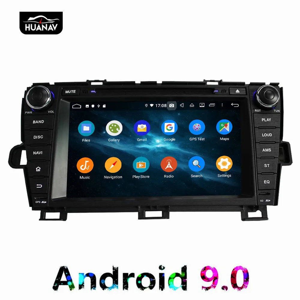 Автомобильный DVD плеер DSP Android 9 GPS навигация для Toyota Prius 2009 2013 мультимедийный