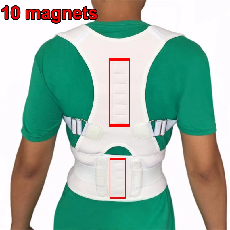Регулируемый Корректор осанки положение магнитной терапии корректор бандаж плечо фиксатор спины ремень поддержки без косточек