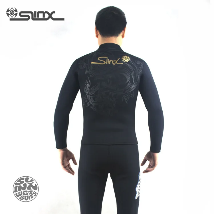 SLINX 5 мм для подводного плавания из неопрена костюм для виндсерфинга купальники для плавания на лодках подводное плавание флисовая подкладка с длинными рукавами теплый гидрокостюм куртка