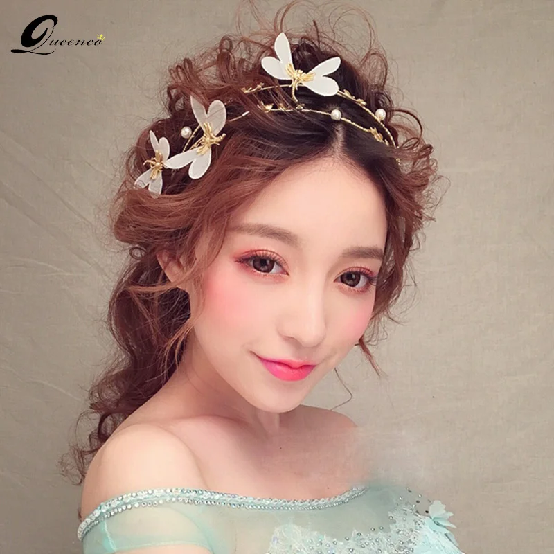 

Retro Baroque Tiara Bridal Hair Accessories Butterfly Crowns Two Rows Tiaras Wedding Jewelry Women Hairbands Girl's Headdress