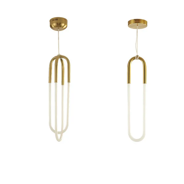

Modern simple Pendant Light art scene CCFL light tube warm white 3000K pure white hanging lamp home shop hall decoration