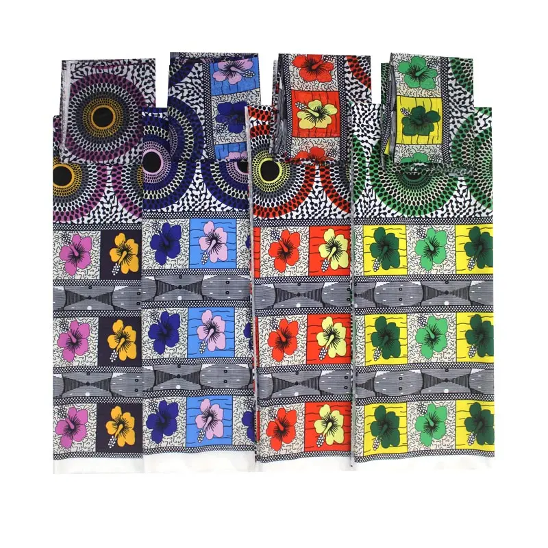 New Design 2 Piece/Set 4 Yards African wax Ankara Prints Modell Material & Silk Fabric For Women's Dress! YF6193 | Дом и сад