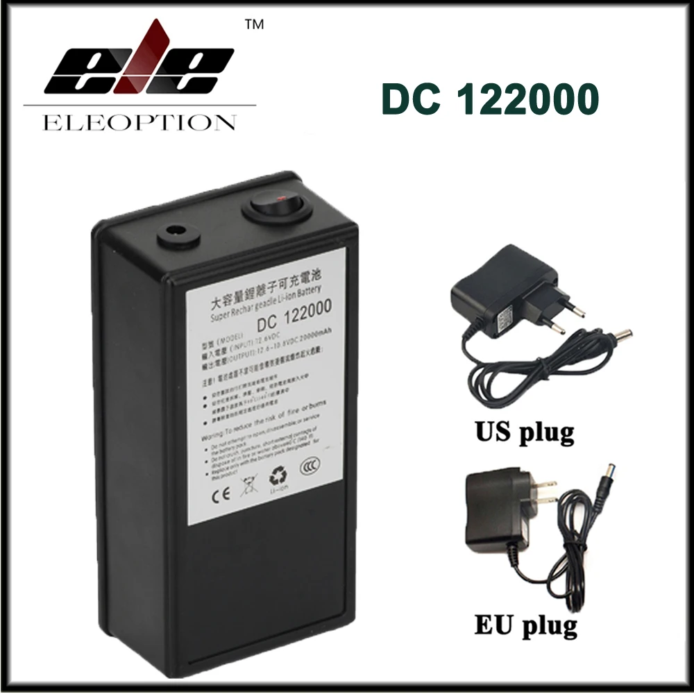 

DC 12V 20000mAh High Capacity Polymer lithium-ion Rechargeable Portable Battery for CCTV Camera Transmitter with Plug