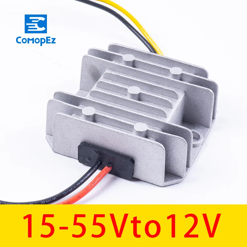 Преобразователь 15 55Vto12V1A/2A/3A алюминиевый корпус стабилизатор Напряжения DC