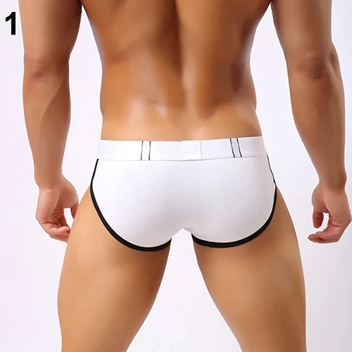 

New Arrival Men's Sexy Breathable Cotton Front Cross Underwear Bulge Pouch Shorts