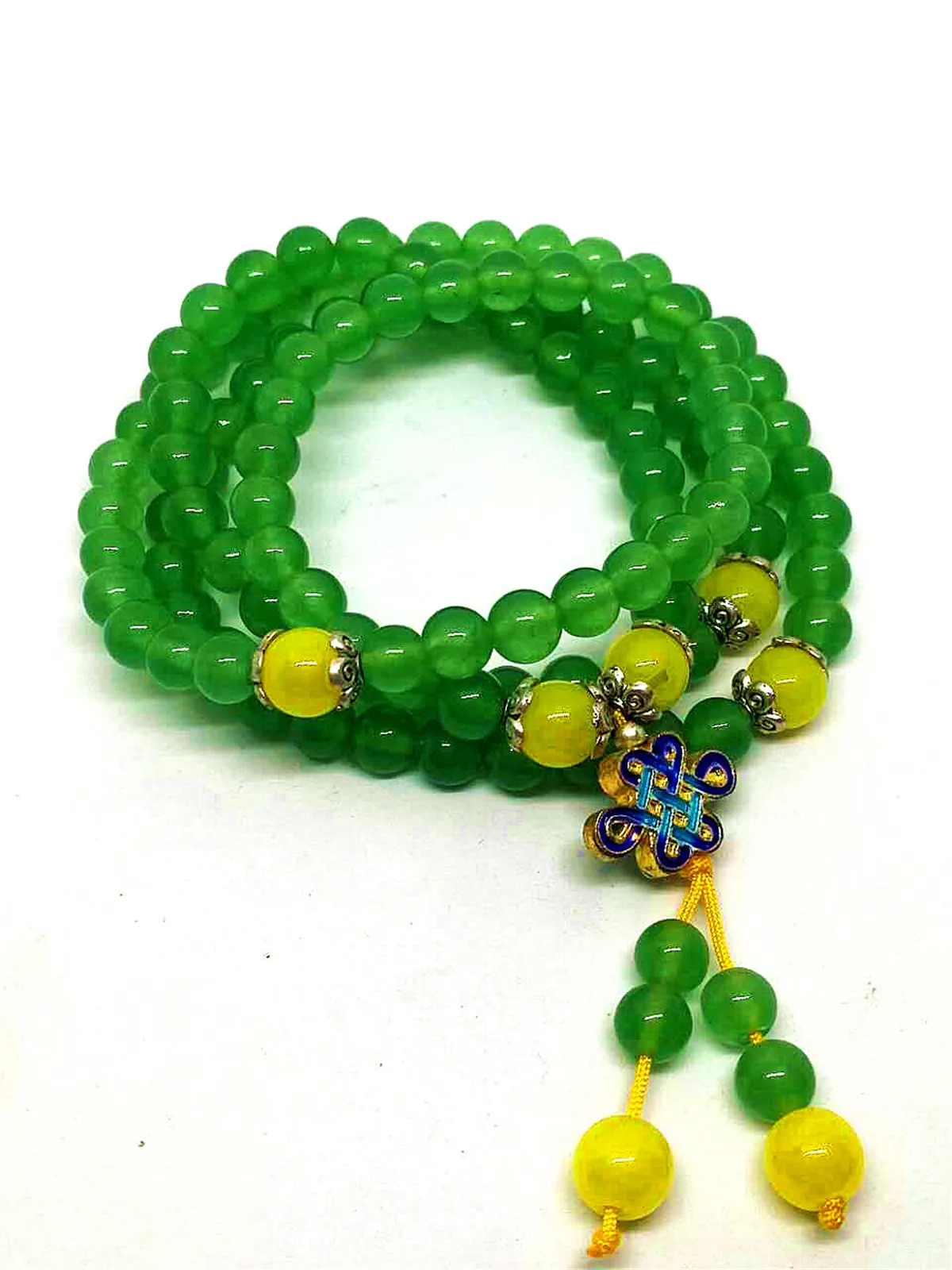 Индии натуральный зеленый нефрит драгоценный камень эластичный браслет Ювелирные изделия с драгоценными камнями - Цвет камня: 15