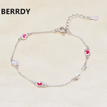 

925 Silver Pearl Bracelet Chain Findings, Fashion Charm Bracelet Chain Settings Jewelry Parts Fittings Charm Accessories 2 Color