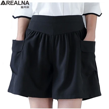 

High waist Chiffon shorts women Summer Loose Suit Shorts Casual Wide Leg short feminino pantalones women shorts plus size 5XL