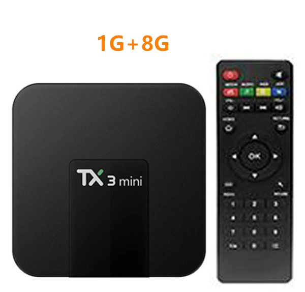 TX3 Мини Android 7,1 tv BOX Ram 1 Гб Rom 2 Гб 16 Гб Amlogic S905W четырехъядерный H.265 4K с трансляцией по Wi-Fi медиаплеер IP tv Box - Цвет: 1G 8G