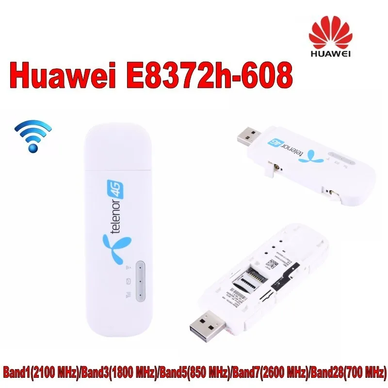 Разблокированный huawei E8372 E8372h-153 4g usb модем wifi 150 Мбит/с 4G антенной 49dbi