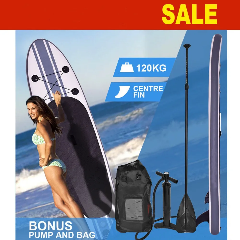 

Gofun 335 * 76 * 15 cm Stand Up Paddle Surfboard Inflatable Board SUP Set Wave Rider + Pump inflatable surf board paddle boat