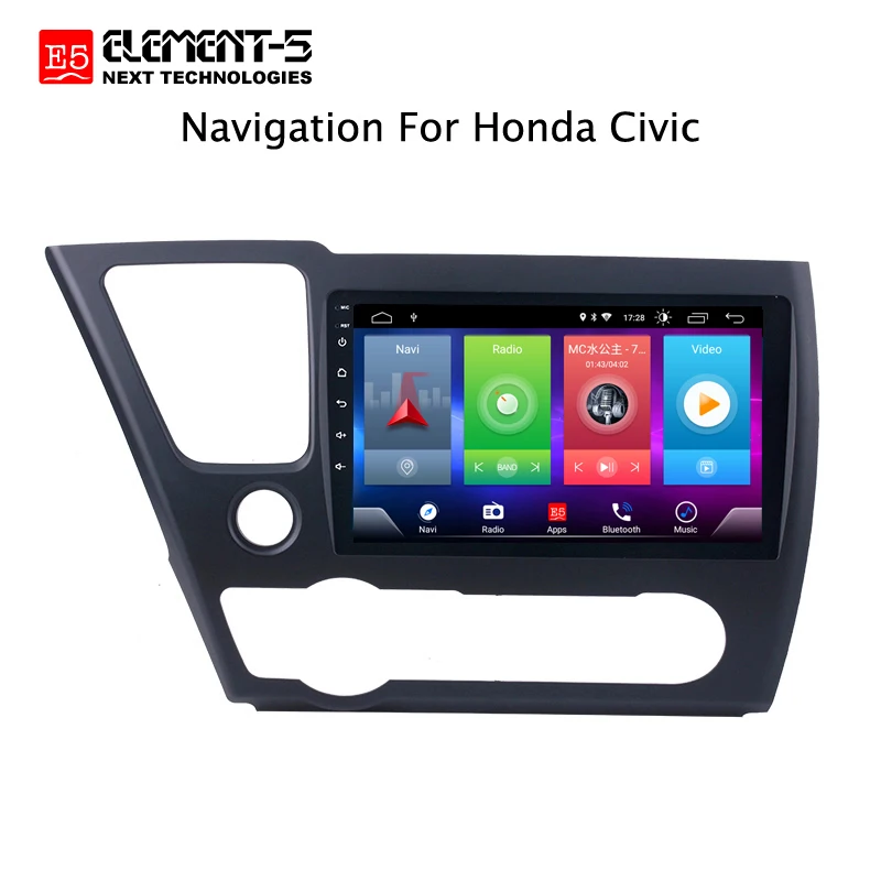 Perfect Car Android 8.1 Multimedia Player for Honda Civic Oversea Version 2014-17 GPS Navigation Device bluetooth steering wheel control 2